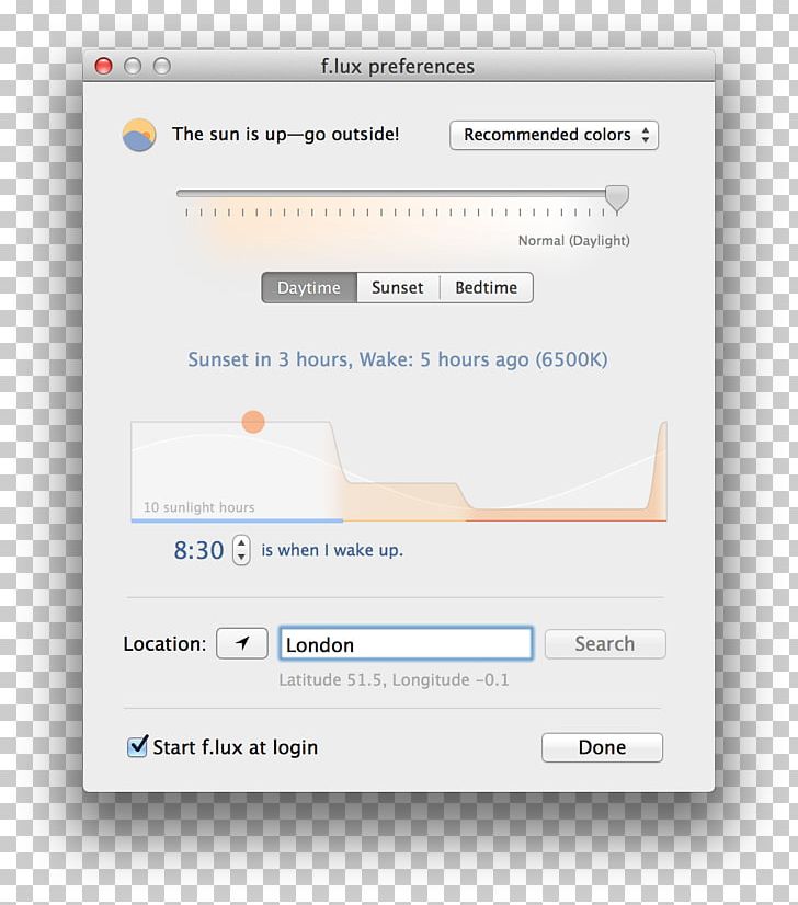 F.lux Screenshot Color Temperature Computer Software Computer Monitors PNG, Clipart, Android, Brand, Color Temperature, Computer, Computer Monitors Free PNG Download