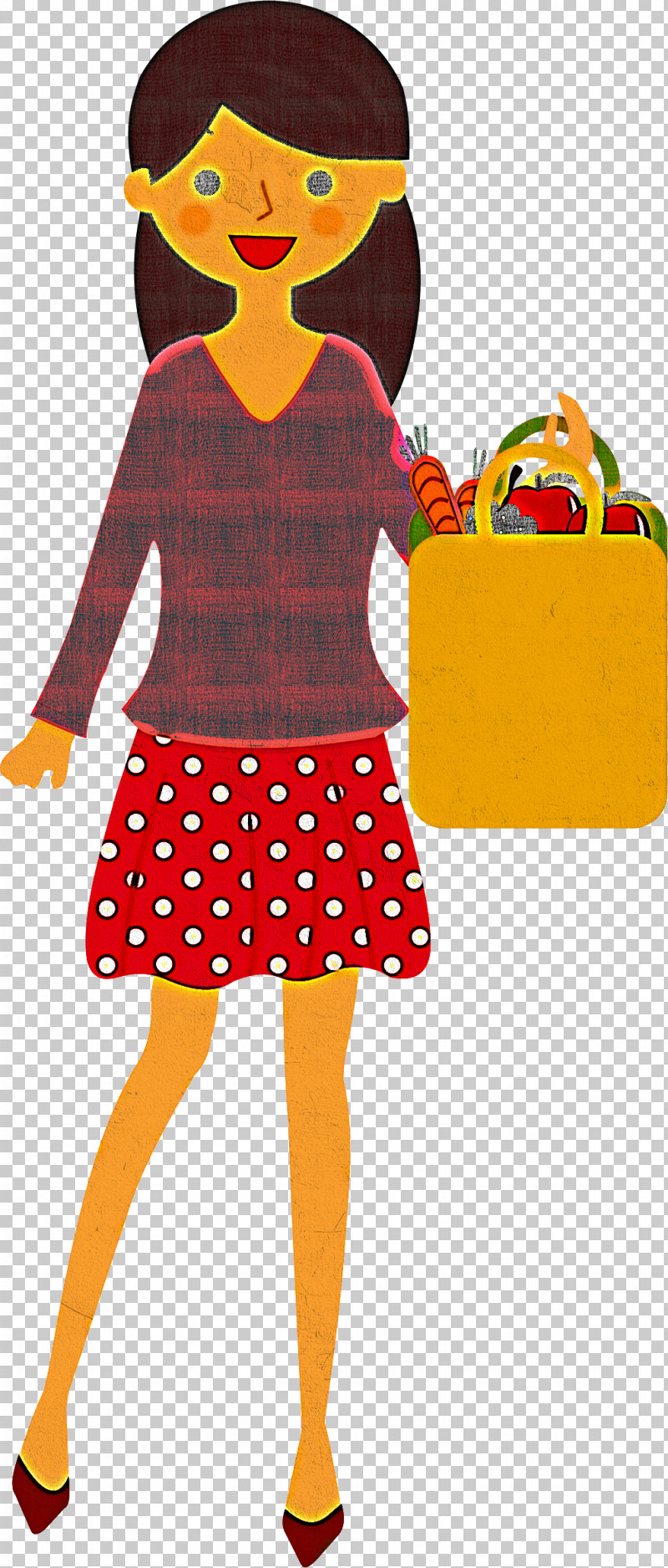 Polka Dot PNG, Clipart, Clothing, Costume, Orange, Polka Dot, Yellow Free PNG Download