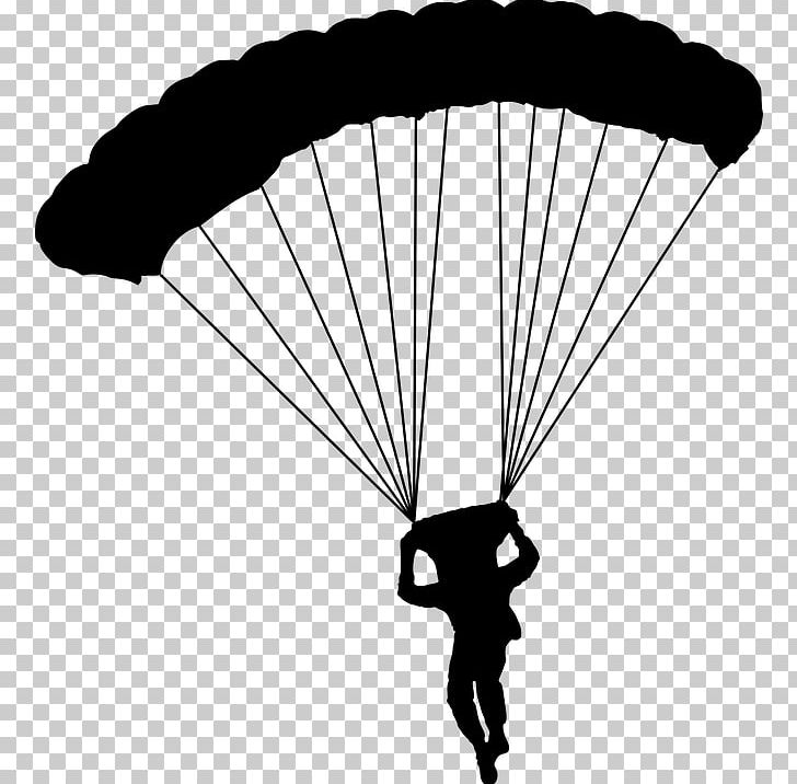 Parachute Parachuting Silhouette Paragliding PNG, Clipart, Air Sports, Black, Download, Line, Monochrome Free PNG Download