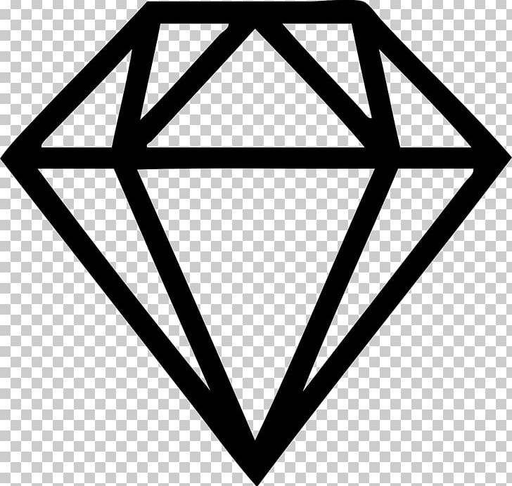 Diamond Computer Icons PNG, Clipart, Angle, Area, Black, Black And White, Brilliant Free PNG Download