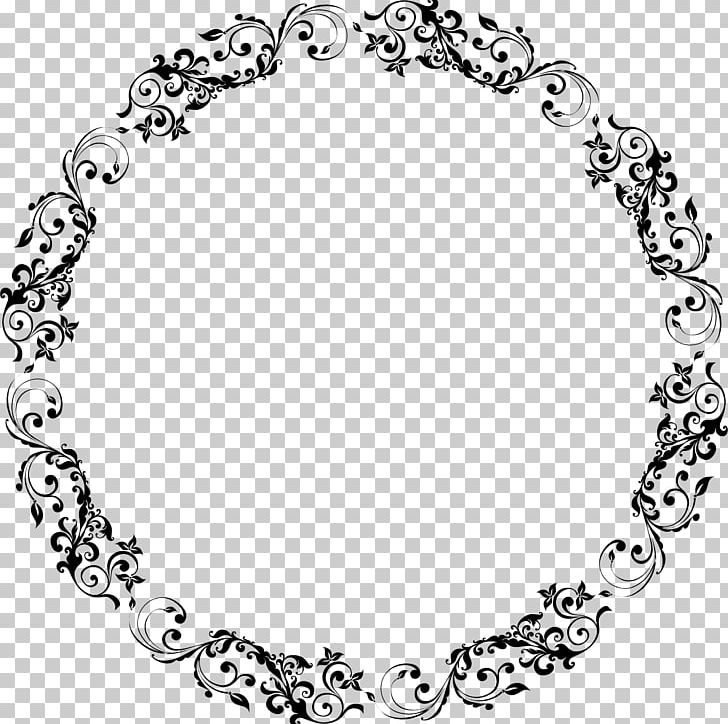 Floral Design Flower PNG, Clipart, Area, Black And White, Body Jewelry, Border, Circle Free PNG Download