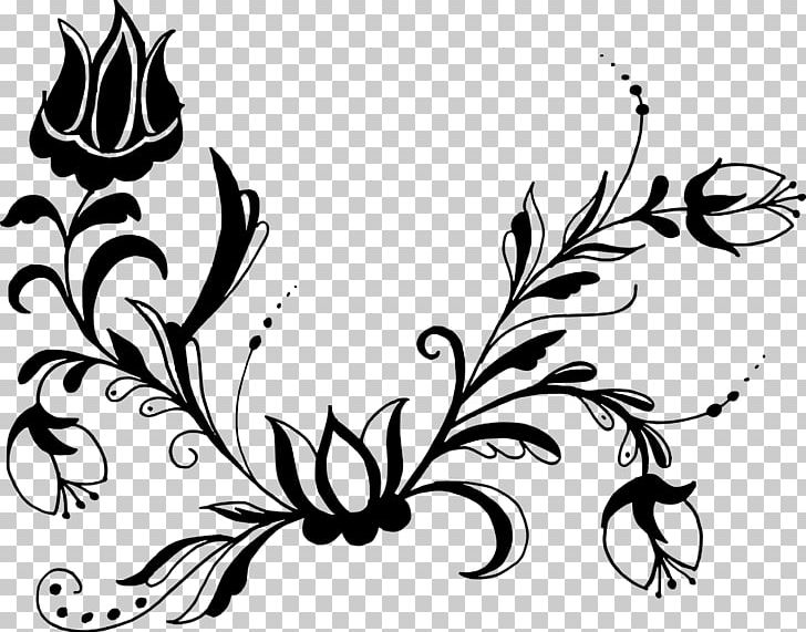 Floral Design Flower Art PNG, Clipart, Art, Artwork, Black, Black And White, Branch Free PNG Download