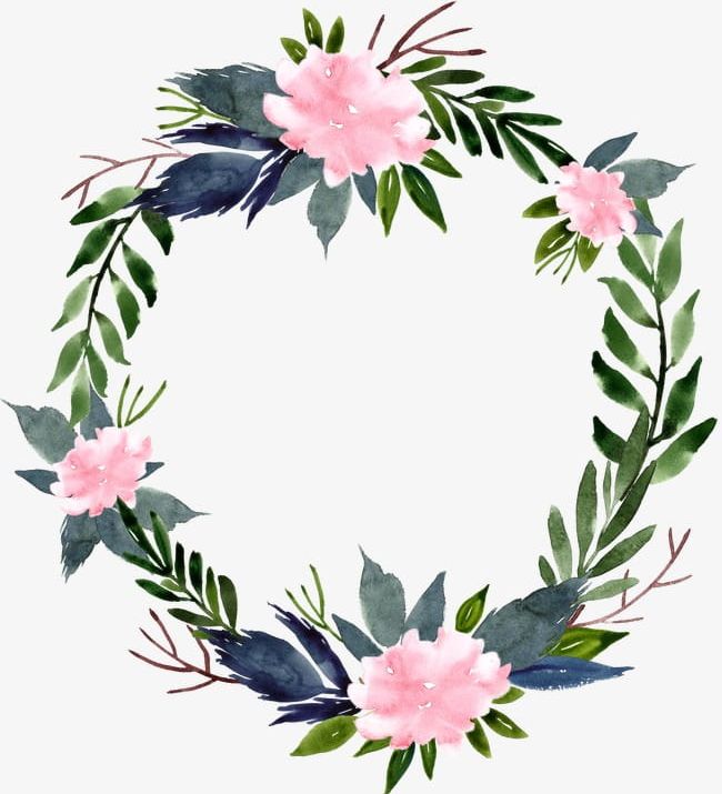 Watercolor Flower Ring Round Border PNG, Clipart, Backgrounds, Beauty In Nature, Blossom, Border Clipart, Botany Free PNG Download