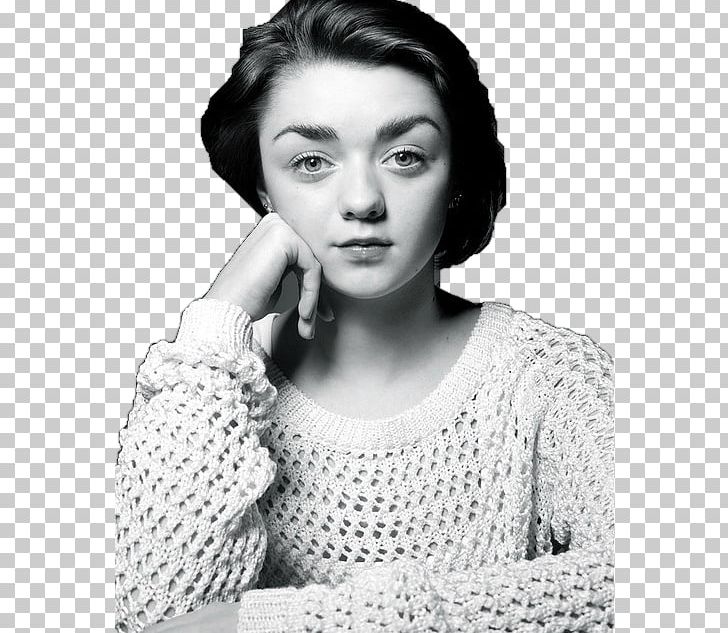 Maisie Williams Game Of Thrones Arya Stark San Diego Comic-Con PNG, Clipart, Actor, Arya Stark, Beauty, Black And White, Black Hair Free PNG Download