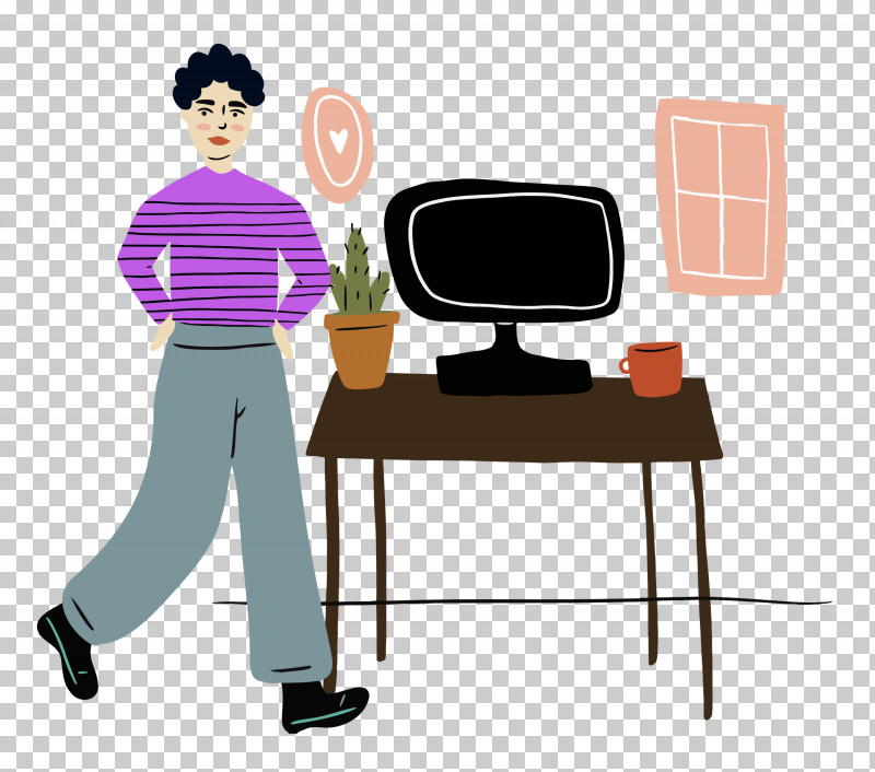 At Home PNG, Clipart, At Home, Behavior, Cartoon, Chair, Desk Free PNG Download