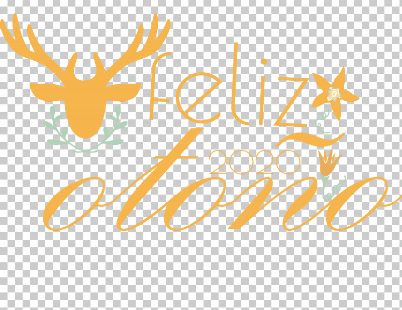 Deer Logo Antler Font Yellow PNG, Clipart, Antler, Computer, Deer, Feliz Oto%c3%b1o, Happy Autumn Free PNG Download