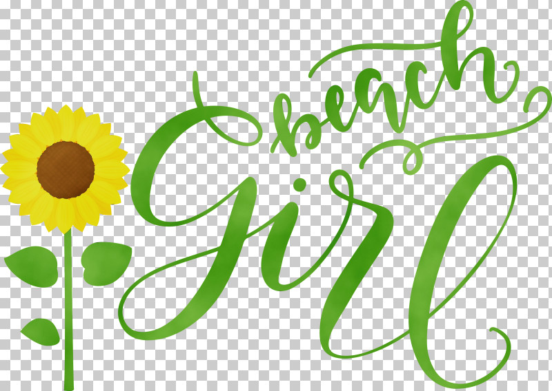 Flower Plant Stem Line Art Logo Leaf PNG, Clipart, Beach Girl, Flower, Green, Happiness, Leaf Free PNG Download