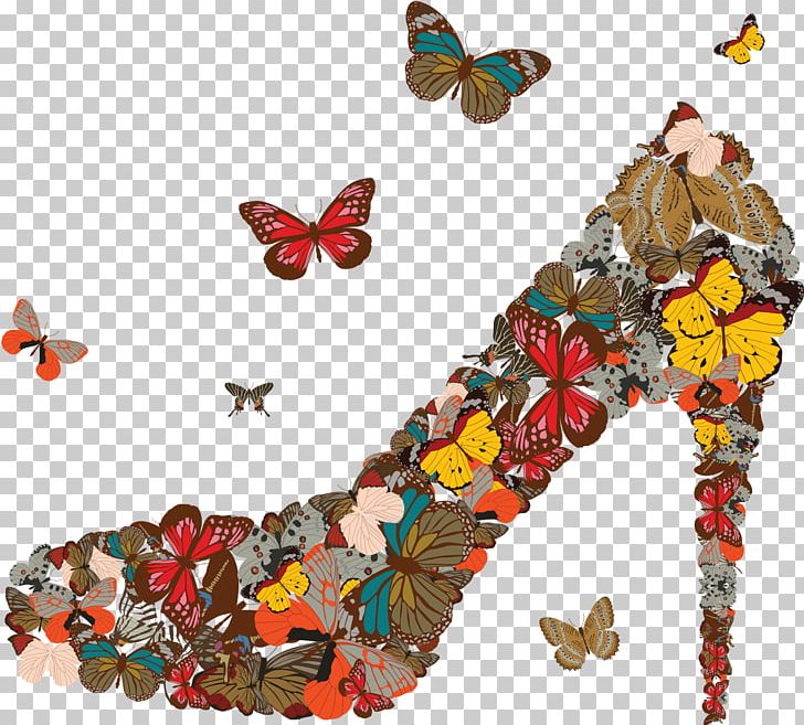 High-heeled Shoe Butterfly Computer Mouse PNG, Clipart, Brush Footed Butterfly, Butterfly, Clothing, Computer Mouse, Footwear Free PNG Download