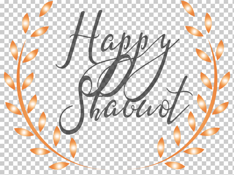 Happy Shavuot Shavuot Shovuos PNG, Clipart, Calligraphy, Happy Shavuot, Leaf, Line, Orange Free PNG Download