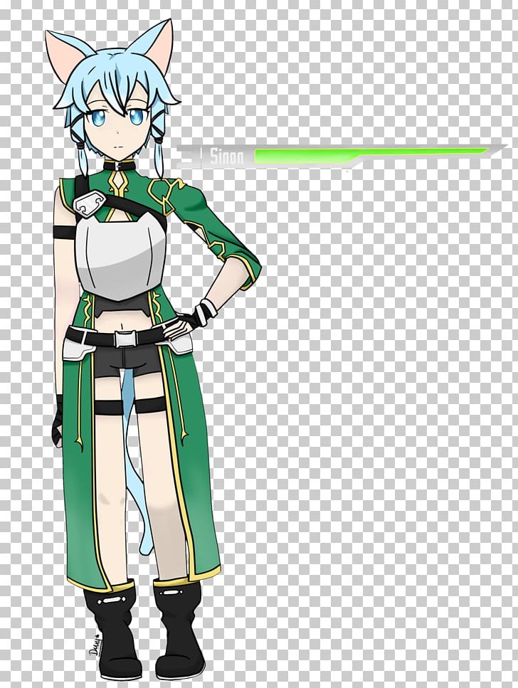 Sinon Kirito Álfheimr Sword Art Online Drawing PNG, Clipart, Character, Clothing, Cold Weapon, Costume, Drawing Free PNG Download