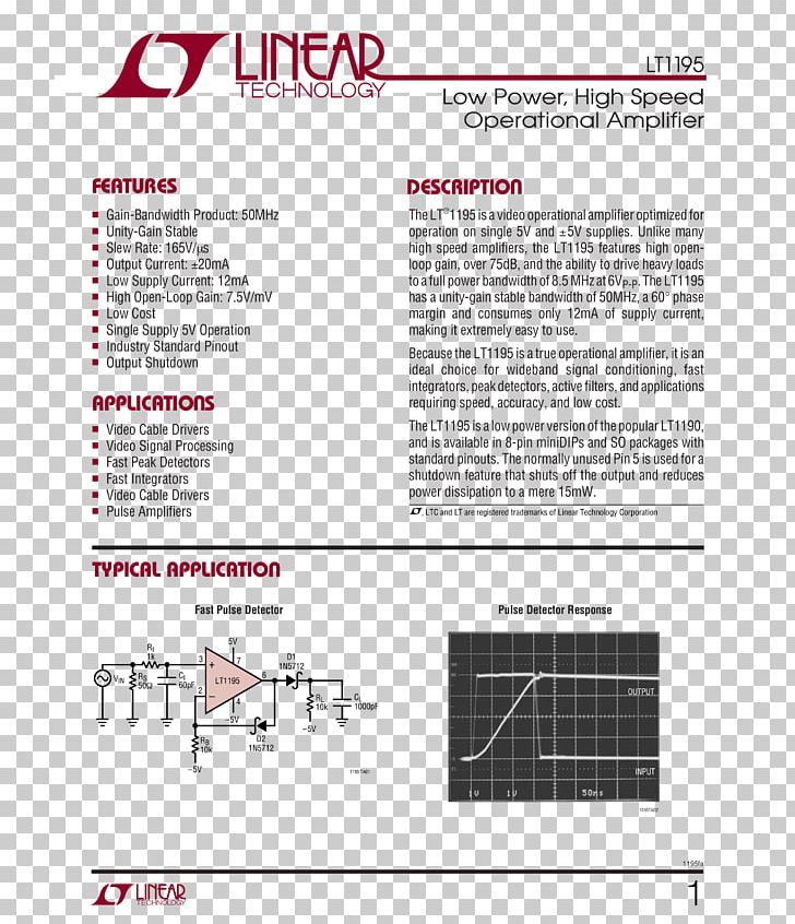 Datasheet Linear Technology Low-dropout Regulator Operational Amplifier Electronics PNG, Clipart, Analog Devices, Angle, Area, Brochure, Data Free PNG Download