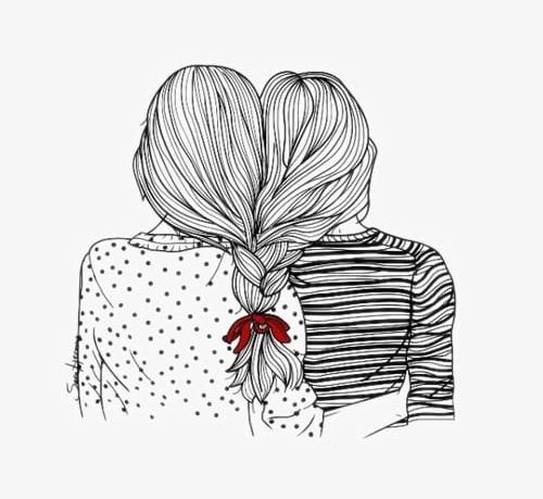 Good Girlfriends Illustration PNG, Clipart, Drawing, Girlfriends Clipart, Good Clipart, Hand Painted, Hand Painted Illustration Free PNG Download