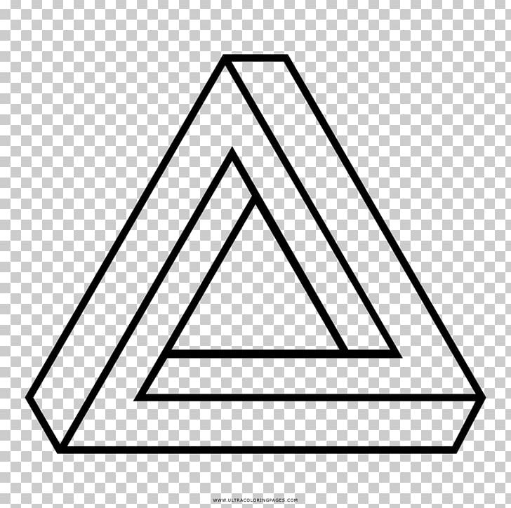 Penrose Triangle Penrose Stairs Impossible Object PNG, Clipart, Angle, Area, Black, Black And White, Diagram Free PNG Download