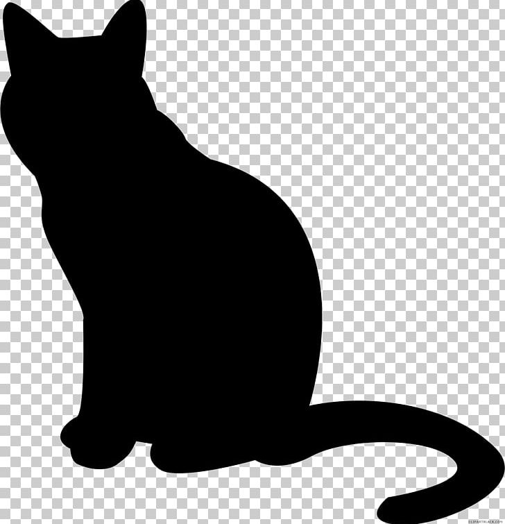 Black Cat Silhouette PNG, Clipart, Animals, Black, Black And White, Black Cat, Black White Free PNG Download