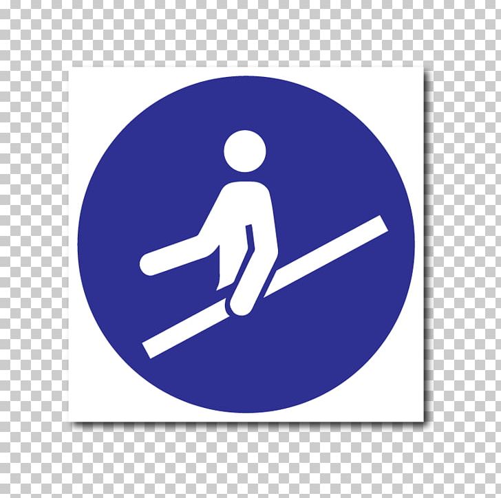 Sign Gebotszeichen Sticker Handrail ISO 7010 PNG, Clipart, Balaustrada, Blue, Deck Railing, Electric Blue, Gebotszeichen Free PNG Download