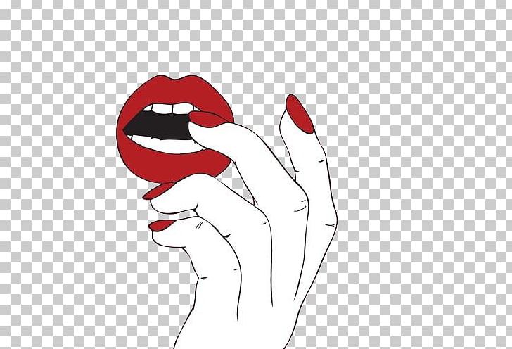 Nail Polish Lip Red Gel Nails PNG, Clipart, Arm, Cartoon, Cool, Cool Girl,  Drawing Free PNG