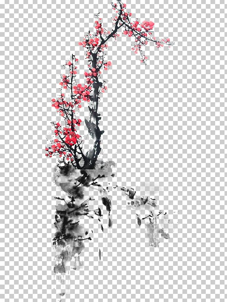 China Budaya Tionghoa Ink Wash Painting Chinoiserie PNG, Clipart, Black And White, Blossom, Branch, Budaya Tionghoa, Chinese Painting Free PNG Download
