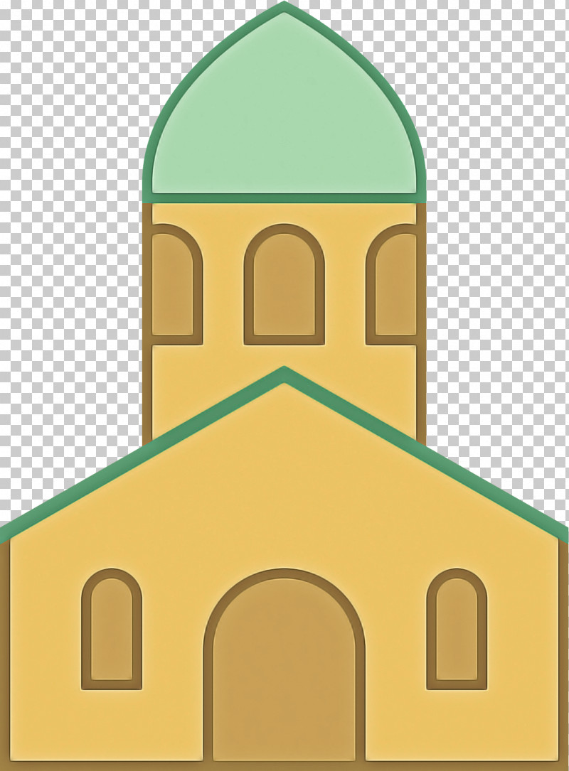 Green Arch Place Of Worship Yellow Architecture PNG, Clipart, Arch, Architecture, Building, Chapel, Church Free PNG Download