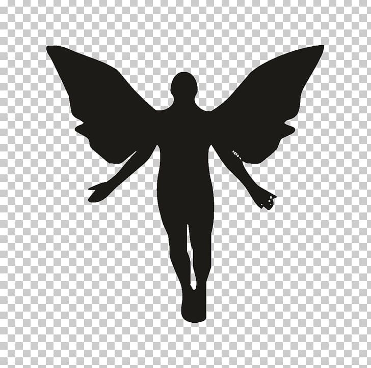 Silhouette Mythology Graphics PNG, Clipart, Angel, Animals, Black And White, Butterfly, Elf Free PNG Download