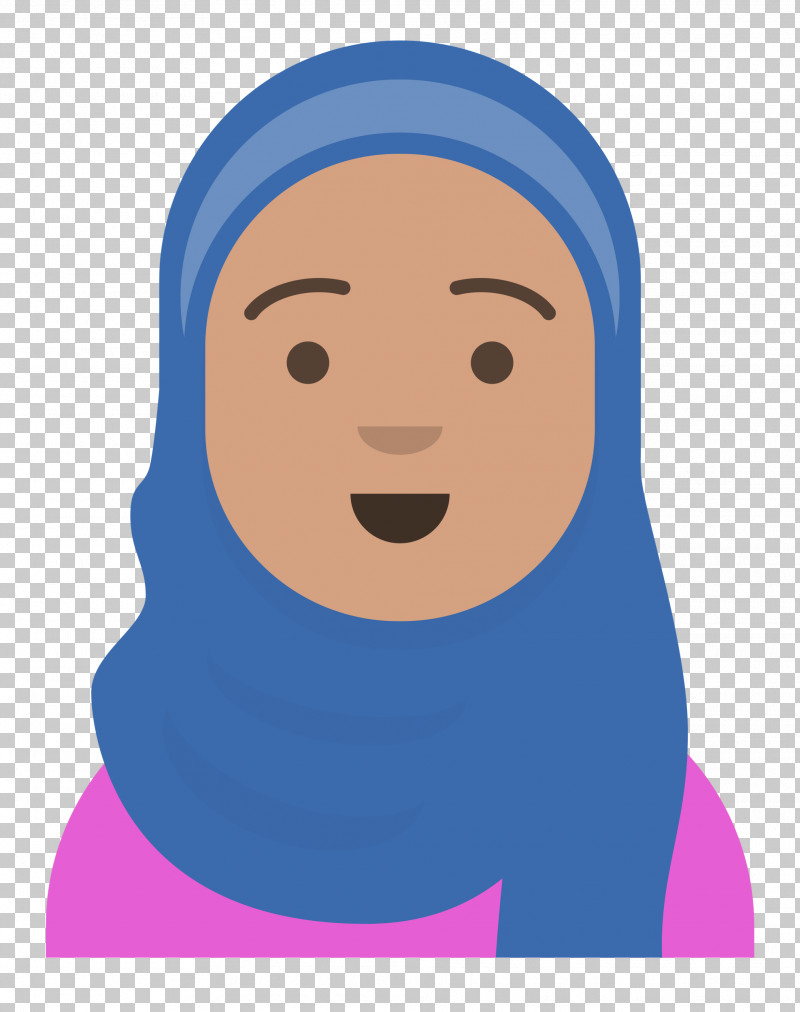 Hijab Avatar PNG, Clipart, Electric Blue M, Face, Facial Hair, Forehead, Human Free PNG Download