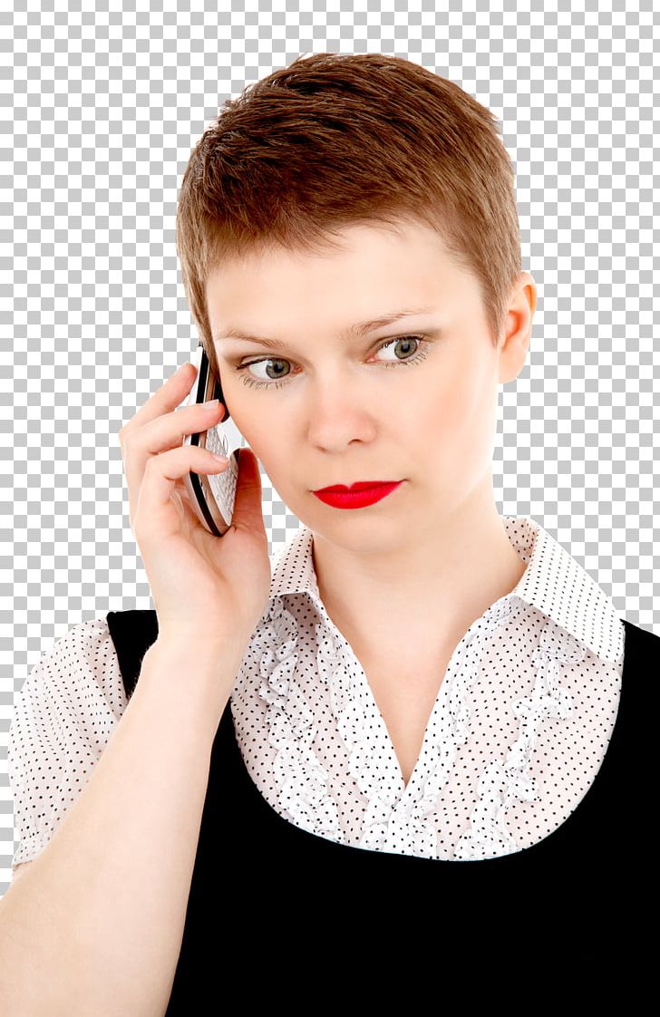 Woman Telephone PNG, Clipart, Bangs, Beauty, Brown Hair, Business, Cheek Free PNG Download
