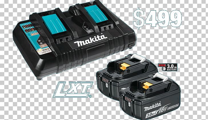Makita 18V Lithium-Ion Dual Port Charger DC18RD MAKITA-XHU04PT 18V X2 LXT Lithium-Ion (36V) Cordless Hedge Trimmer Kit (5.0 Power Tool PNG, Clipart, Cordless, Electronic Component, Electronics Accessory, Hardware, Lithiumion Battery Free PNG Download