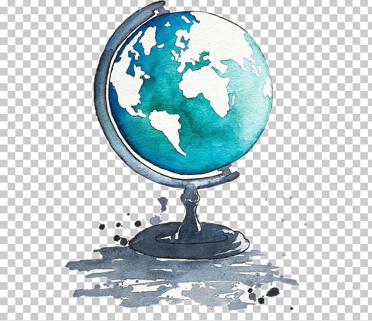 Globe Watercolor Painting Drawing Art PNG, Clipart, Art, Drawing, Earth, Globe, Illustrator Free PNG Download