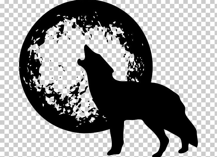 Dog Full Moon PNG, Clipart, Animals, Aullido, Black, Black And White, Carnivoran Free PNG Download