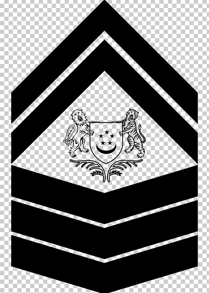 Singapore Armed Forces Sergeant Major Warrant Officer Military PNG, Clipart, Angle, Army, Black, Black And White, Chief Petty Officer Free PNG Download