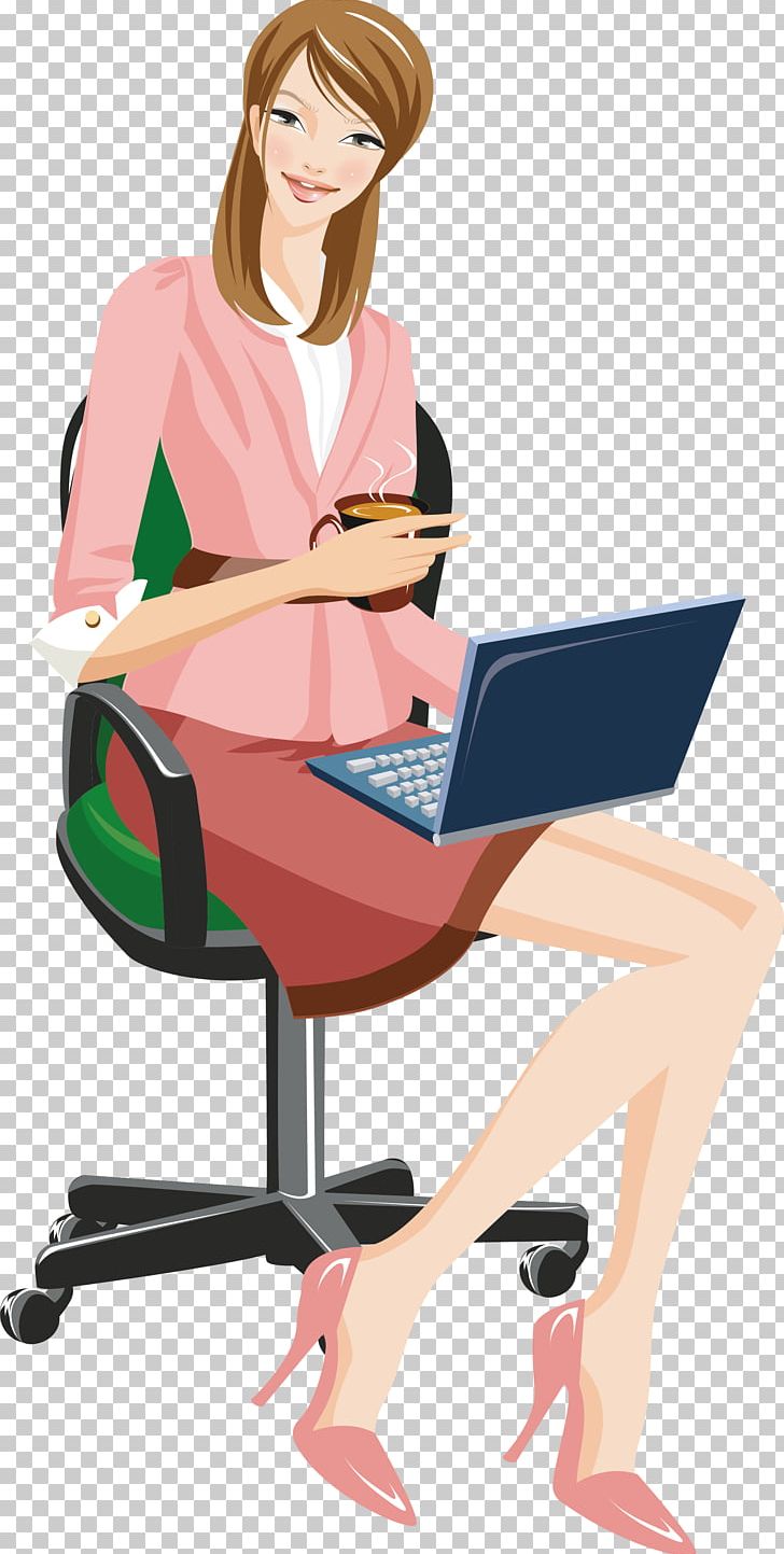Laptop Table Woman PNG, Clipart, Chair, Computer, Desk, Electronics, Encapsulated Postscript Free PNG Download