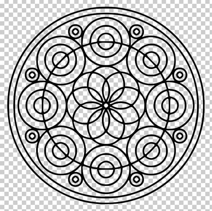 Mandala Coloring Book Circle Shape PNG, Clipart, Area, Black And White, Bsa Space, Child, Circle Free PNG Download
