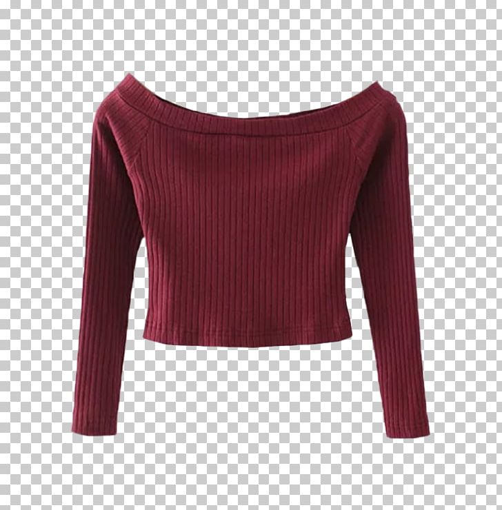 Sleeve Shoulder Sweater Outerwear Maroon PNG, Clipart, Joint, Magenta, Maroon, Neck, Outerwear Free PNG Download
