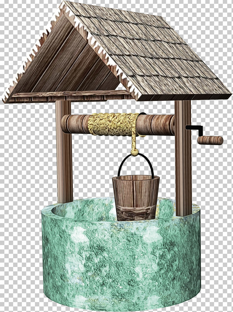 Water Well Bird Feeder Roof Shed PNG, Clipart, Bird Feeder, Paint, Roof, Shed, Watercolor Free PNG Download