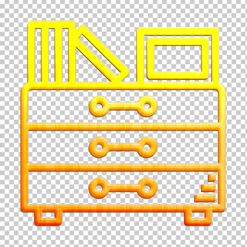 Home Equipment Icon Furniture And Household Icon Drawers Icon PNG, Clipart, Drawers Icon, Furniture And Household Icon, Home Equipment Icon, Line, Yellow Free PNG Download