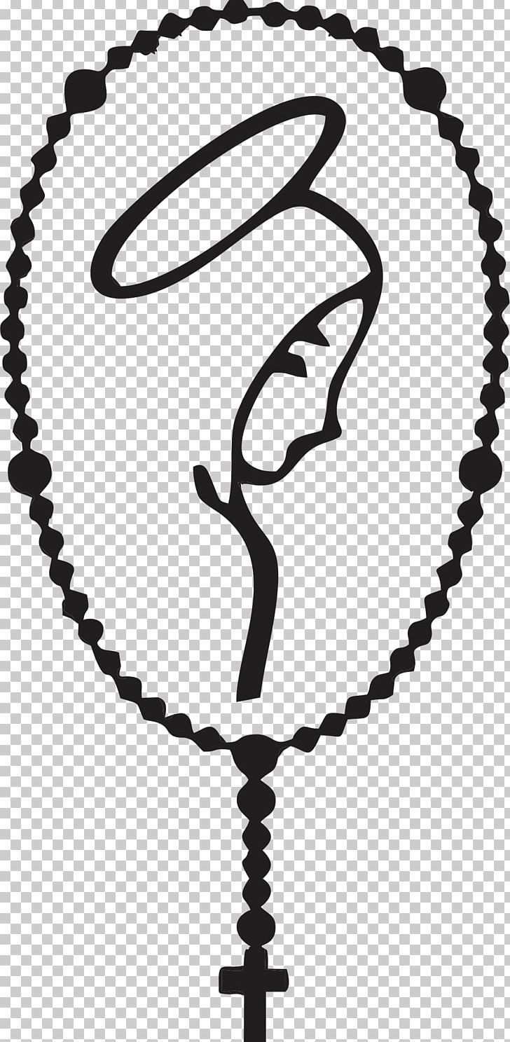 Our Lady Mediatrix Of All Graces Virgin And Child With A Rosary PNG, Clipart, Adhesive, Black And White, Body Jewelry, Clip Art, Clothing Accessories Free PNG Download