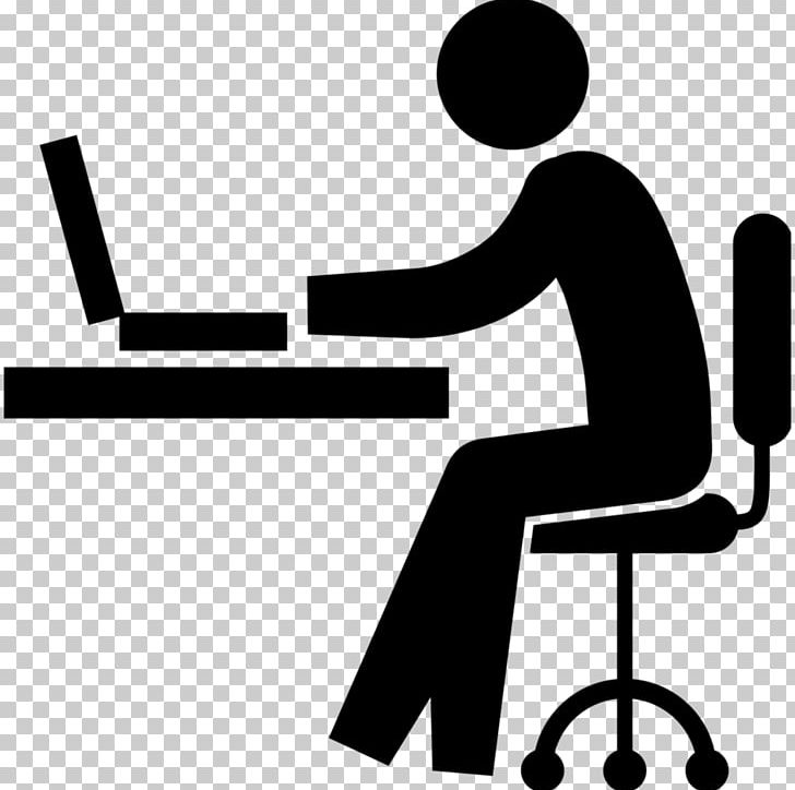 Computer Icons Job Symbol PNG, Clipart, Angle, Area, Artwork, Black And White, Chair Free PNG Download