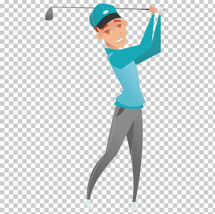 Golfer Sport PNG, Clipart, Angle, Arm, Blue, Cartoon, Electric Blue Free PNG Download