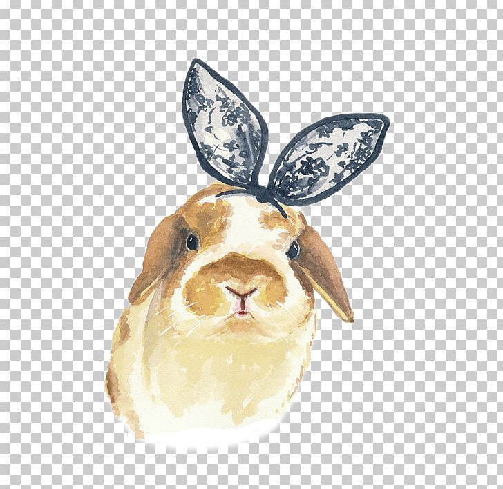 Easter Bunny Rabbit Watercolor Painting Illustration PNG, Clipart, Animals, Art, Color, Domestic Rabbit, Drawing Free PNG Download