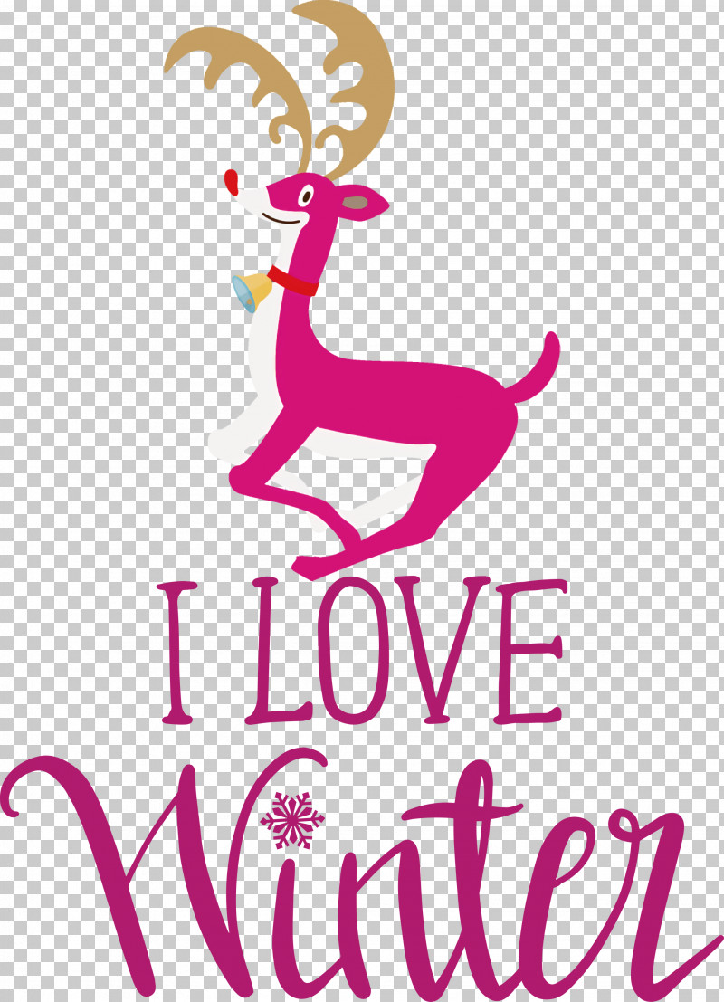 I Love Winter Winter PNG, Clipart, Antler, Deer, I Love Winter, Line, Logo Free PNG Download