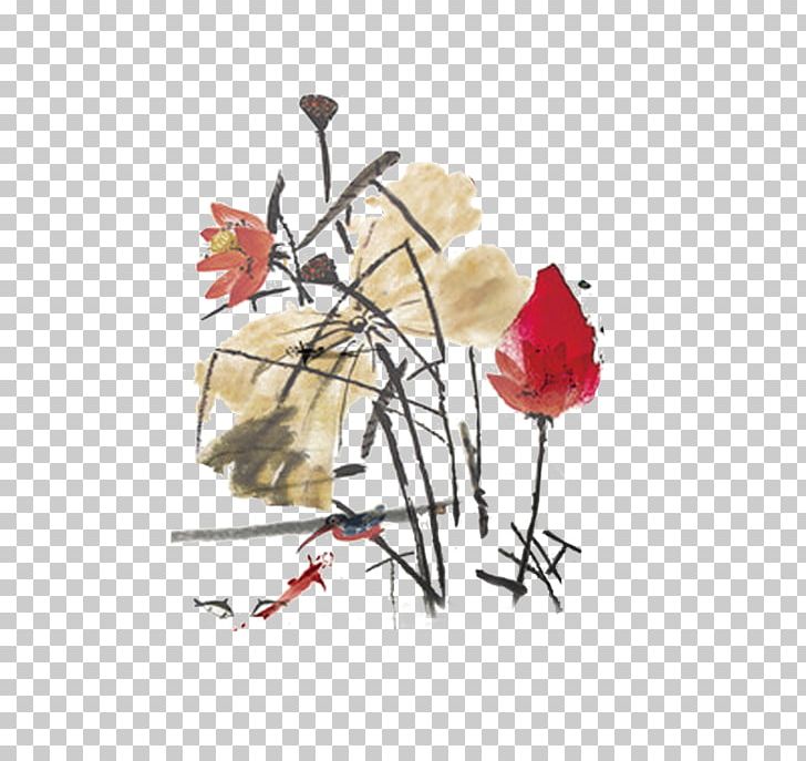 Chinese Painting Ink Wash Painting Watercolor Painting Illustration PNG, Clipart, Artificial Flower, Birdandflower Painting, Branch, Chinese, Chinese Border Free PNG Download
