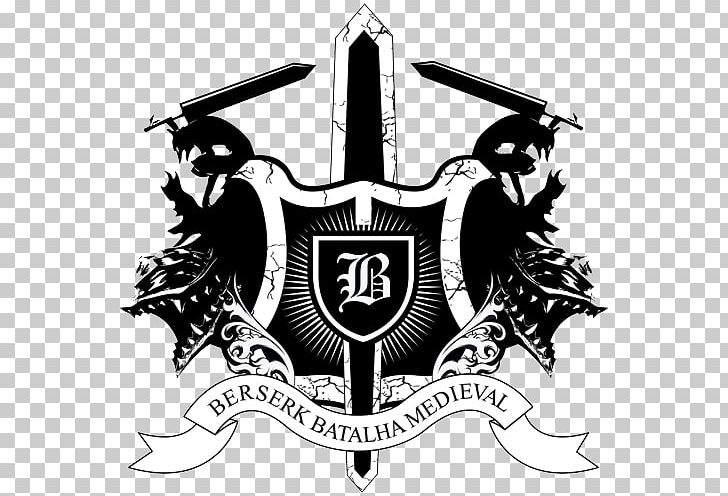 Coat Of Arms Warrior Berserker Middle Ages Logo PNG, Clipart, Battle, Berserk, Berserker, Black And White, Brand Free PNG Download