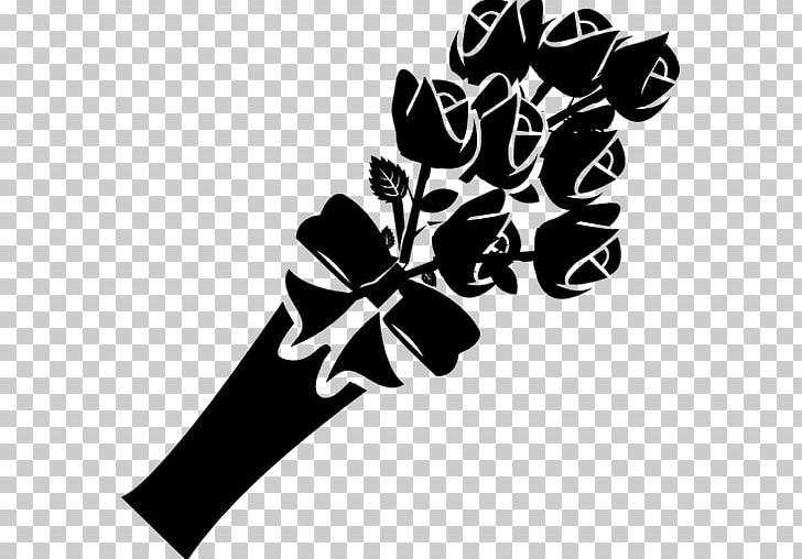 Flower Bouquet Computer Icons Rose PNG, Clipart, Black, Black And White, Black Rose, Branch, Computer Icons Free PNG Download