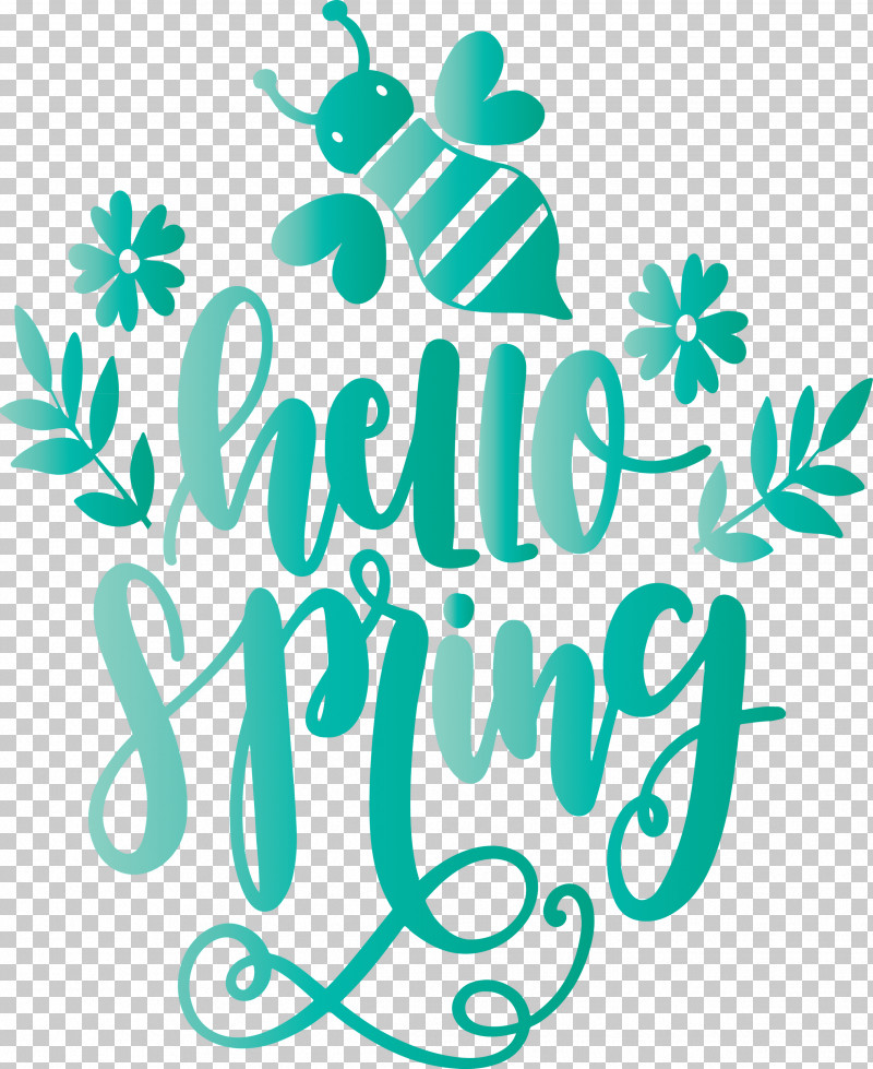 Hello Spring Spring PNG, Clipart, Hello Spring, Spring, Text, Turquoise Free PNG Download