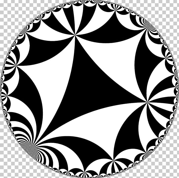 Hyperbolic Geometry Tessellation Hyperbolic Space Plane Triangle PNG, Clipart, Black, Black And White, Checker, Circle, Dimension Free PNG Download