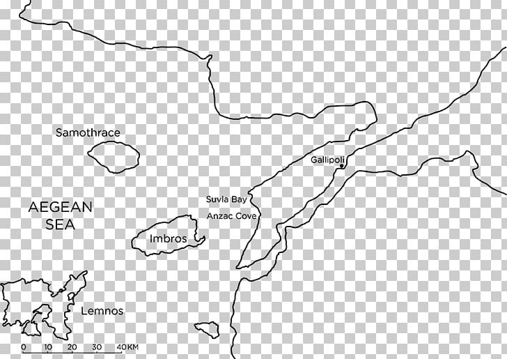ANZAC Cove Map Lemnos PNG, Clipart, Angle, Anzac Cove, Area, Black, Black And White Free PNG Download