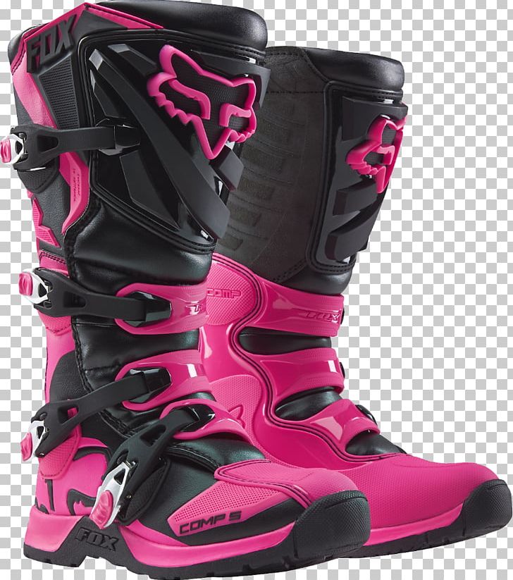 Fox Racing Motorcycle Boot Pink Footwear PNG, Clipart, Accessories, Black Pink, Boot, Calf, Comp Free PNG Download