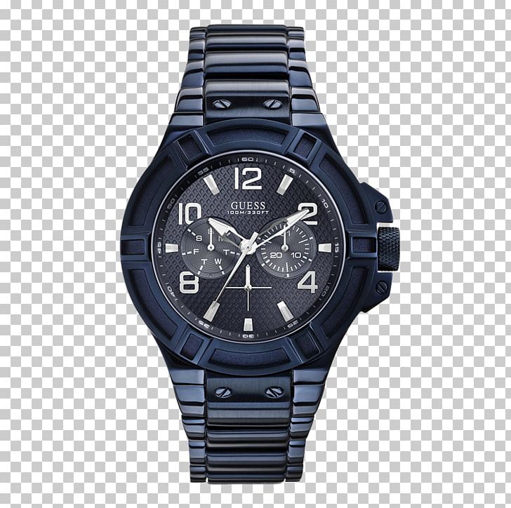 Guess Watch Blue Chronograph Clock PNG, Clipart, Accessories, Blue, Bracelet, Brand, Chronograph Free PNG Download