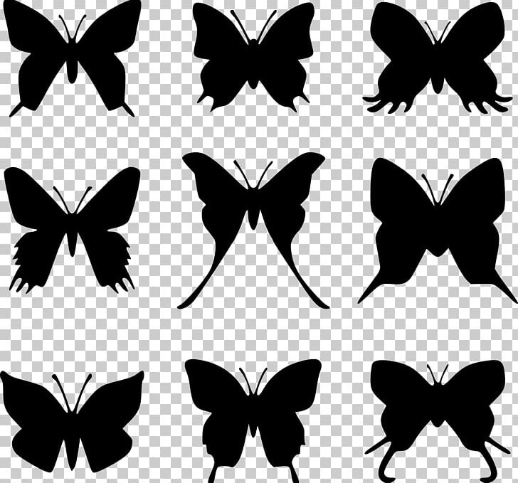 Butterfly Silhouette PNG, Clipart, Art, Black And White, Brush Footed Butterfly, Butterfly, Graphic Design Free PNG Download