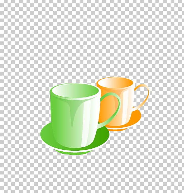 Color image cartoon transparent cup coffee Vector Image