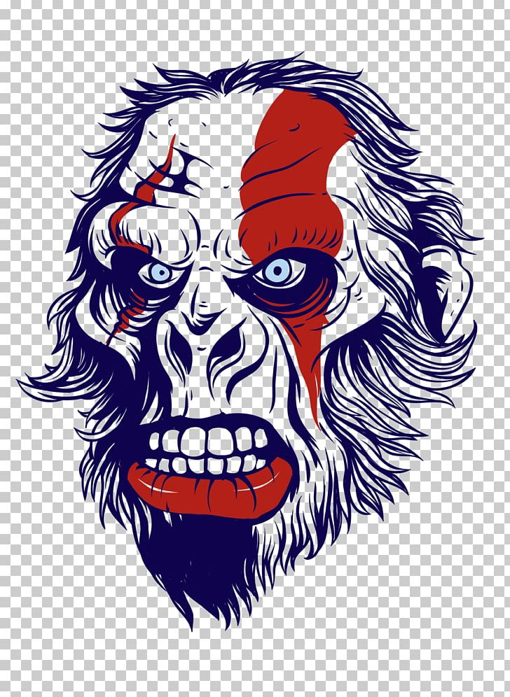 T-shirt Western Gorilla Ape Design Monkey PNG, Clipart, Ape, Art, Clothing, Designer, Facial Hair Free PNG Download